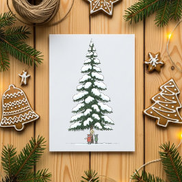 Große Schneebaum Süße Weihnachts-Feiertagskarten-K Feiertagskarte