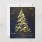 Große schneebedeckte Weihnachtskarten Mitteilungskarte (Vorderseite)