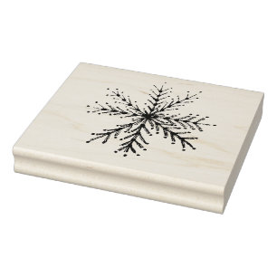 Große Schneeflocke-Briefmarke Gummistempel