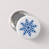 Große Schneeflocke Button (Vorne & Hinten)
