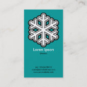 Große Schneeflocke - Türkis (00999) Visitenkarte (Rückseite)