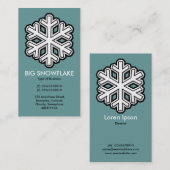 Große Schneeflocke - Türkisgrau (66999) Visitenkarte (Vorne/Hinten)