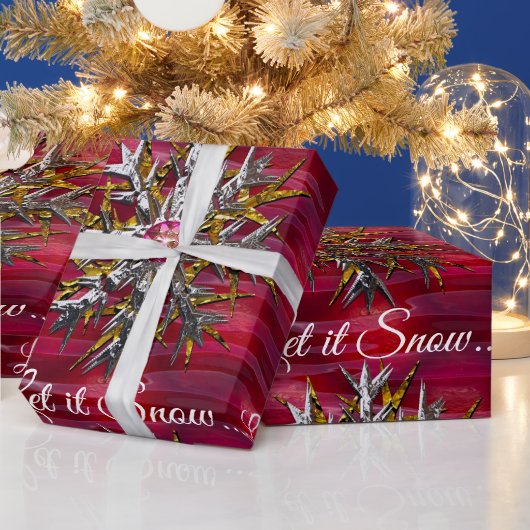 Große Schneeflocke über Paris 2 spezialisiert Geschenkpapier (Feiertage)