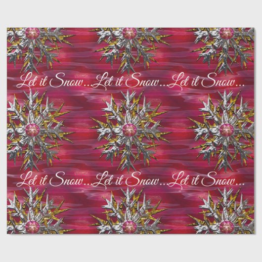 Große Schneeflocke über Paris 2 spezialisiert Geschenkpapier (Flach)