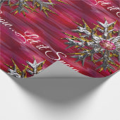 Große Schneeflocke über Paris 2 spezialisiert Geschenkpapier (Ecke)