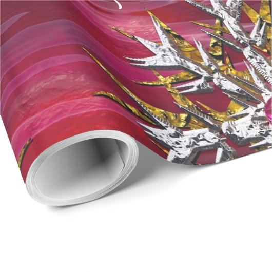 Große Schneeflocke über Paris 2 spezialisiert Geschenkpapier (Rolleneckpunkt)