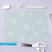 Große Schneeflocken auf Icy Blue Seidenpapier (Handwerk)