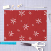 Große Schneeflocken in Weihnachten Rot Seidenpapier (Handwerk)