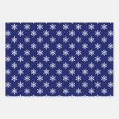 Große Schneeflocken - Kacheln im Hintergrund Geschenkpapier Set (Vorderseite 3)