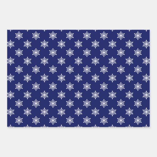Große Schneeflocken - Kacheln im Hintergrund Geschenkpapier Set (Vorderseite 3)