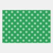 Große Schneeflocken - Kacheln im Hintergrund Geschenkpapier Set (Vorderseite 2)