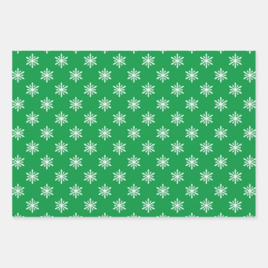 Große Schneeflocken - Kacheln im Hintergrund Geschenkpapier Set (Vorderseite 2)