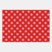 Große Schneeflocken - Kacheln im Hintergrund Geschenkpapier Set (Vorderseite)