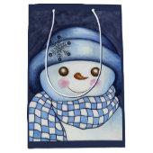 Große Schneemann-Geschenktasche Mittlere Geschenktüte (Vorderseite)