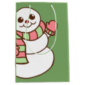 Große Schneemann-Geschenktasche Mittlere Geschenktüte (Vorderseite)