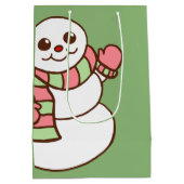 Große Schneemann-Geschenktasche Mittlere Geschenktüte (Rückseite)