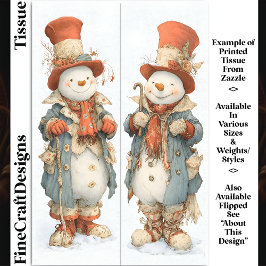 Große Schneemänner in Cotgore Outfits DS6L Decoupa Seidenpapier