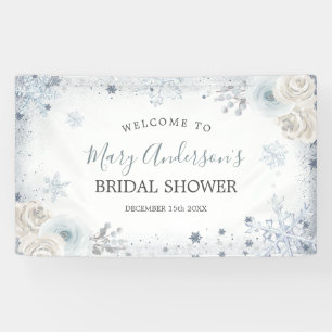 Große Schneeschau im Winter Schneeglätte Hochzeits Banner