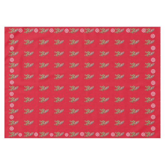 große Schneeseen mit Ivy und Robinen für Weihnacht Tischdecke (Vorderseite (Horizontal))