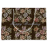 Große Schokolade Braun Geburtstagsgeschenke Geschenktüte (Vorderseite)