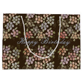 Große Schokolade Braun Geburtstagsgeschenke Geschenktüte (Rückseite)