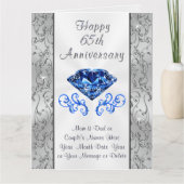 Große schöne 65. Hochzeitstag-Karten Karte (Vorderseite)