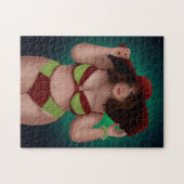 GROSSE SCHÖNE BADESCHÖNHEIT BBW JIGSAW PUZZLE (Horizontal)