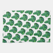 Große schöne Brokkoli essen Ihre Veggies Geschirrtuch (Horizontal)