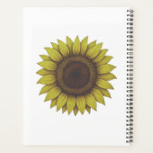 Große schöne erdige Sonnenblume Unisex Planer (Rückseite)