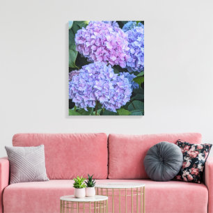 Große schöne Hortensienblüten Floral Leinwanddruck