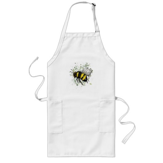 Große schöne Hummel, digitale Zeichnung Lange Schürze (Vorne)