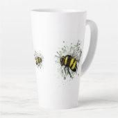 Große schöne Hummel, digitale Zeichnung Milchtasse (Rechte Ecke)