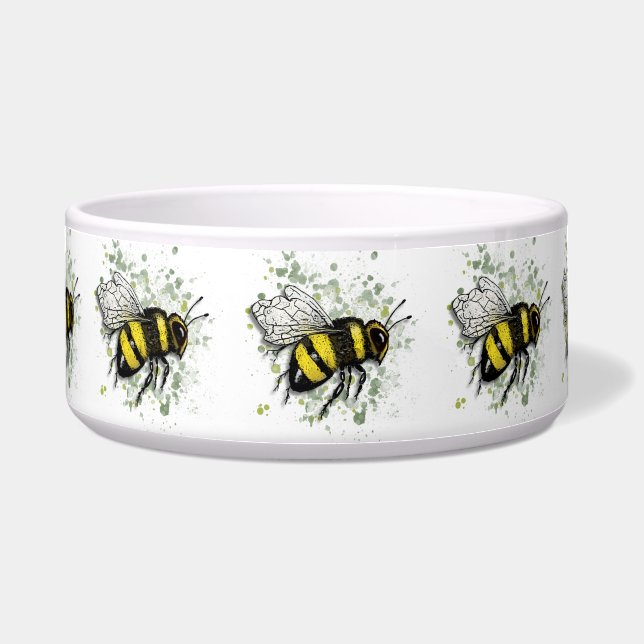 Große schöne Hummel, digitale Zeichnung Napf (Vorderseite)