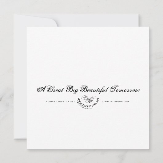 Große schöne Morgen - Mini Print (Rückseite)