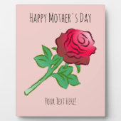 Große schöne rote Rose Fotoplatte (Vorderseite)