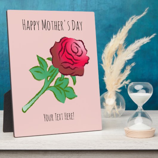 Große schöne rote Rose Fotoplatte (Seite)