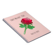 Große schöne rote Rose Notizblock (Rechte Seite)