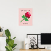 Große schöne rote Rose Poster (Heimbüro)