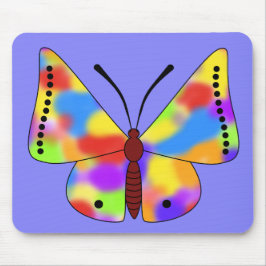 Große schöne Schmetterling mit Regenbogen-Flügeln Mousepad