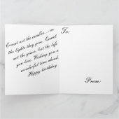 Große schöne schwarze alles- Gute zum Karte (Innenseite)