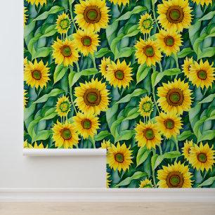 Große schöne Sonnenblumenmuster Tapete