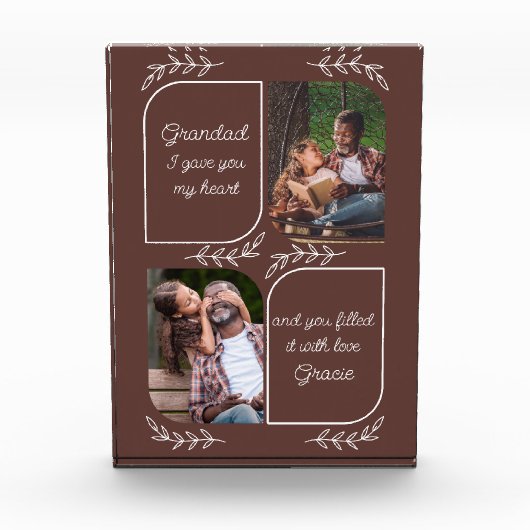 Große Schrift 2 Vertikales Foto Liebe Worte Person (Vorderseite)