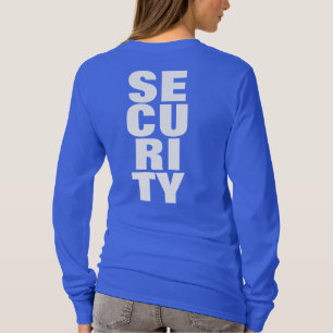 Große Schrift Text Königlich Blau Damen Sicherheit T-Shirt
