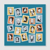 Große Schriftsteller, Dichter und Dramatiker auf B Magnetkarte (Vorderseite)