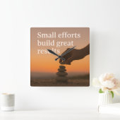 Größe Schritt für Schritt Quadratische Wanduhr (Zuhause)