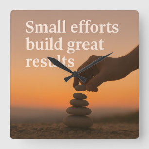 Größe Schritt für Schritt Quadratische Wanduhr