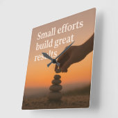 Größe Schritt für Schritt Quadratische Wanduhr (Winkel)