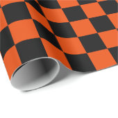 Große, schwarz-braune Karo Geschenkpapier (Rolleneckpunkt)