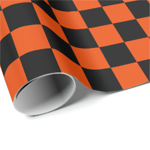 Große, schwarz-braune Karo Geschenkpapier