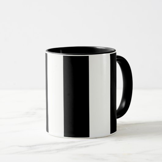 große, schwarz-weiß gestreifte Tasse (VorderseiteRechts)